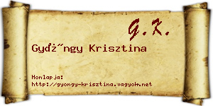 Gyöngy Krisztina névjegykártya