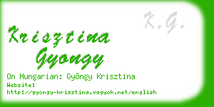 krisztina gyongy business card