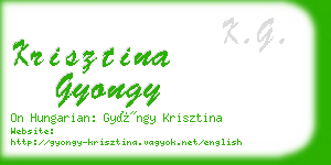 krisztina gyongy business card